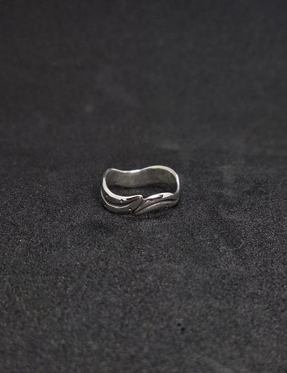 Kelp Strand Silver Pinkie Ring